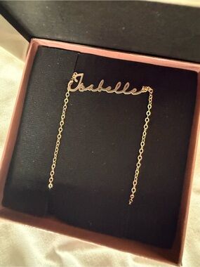 Rose Gold 'Isabelle' Script Name Necklace - Personalized Women's Jewelry